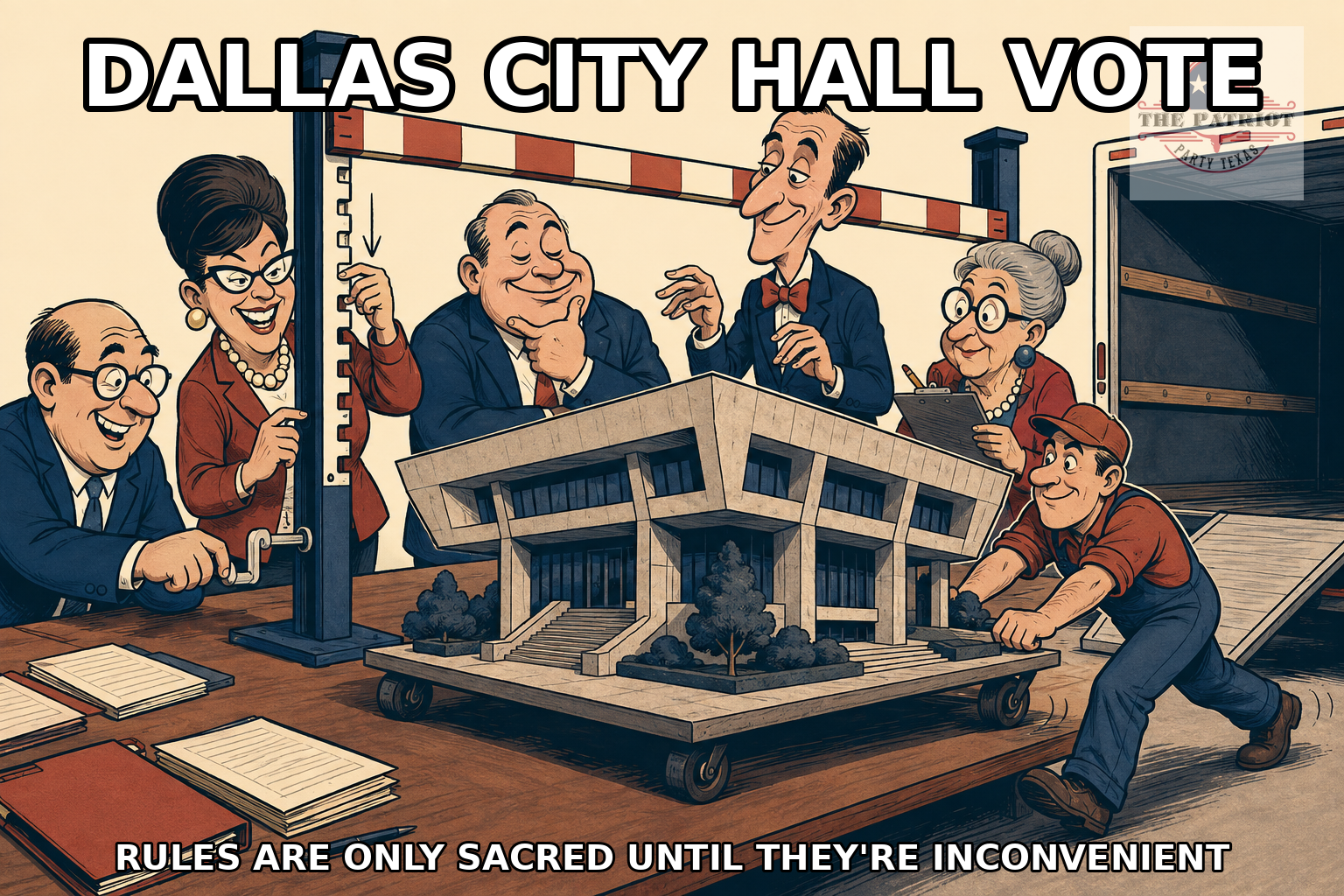 Meme: Dallas City Hall Vote — Rules Are Only Sacred Until They're Inconvenient